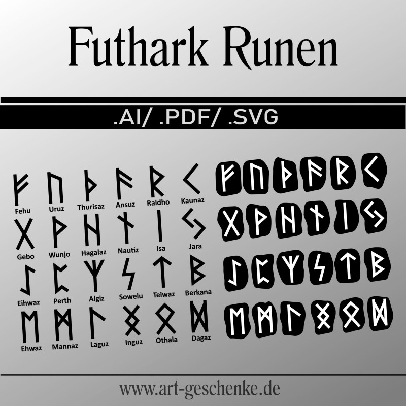 Runen Futhark Vektor Grafik Digital Pack