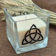 Kerze Duftkerze im Glas Triqueta Keltisch Wikinger